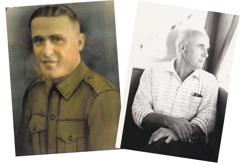 Two images of the namesake behind Corporal Freddies Sauces