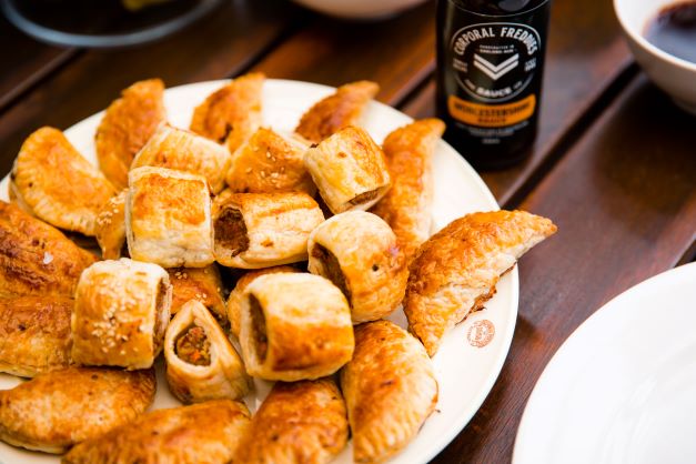 sausage rolls with worcestershire sauce